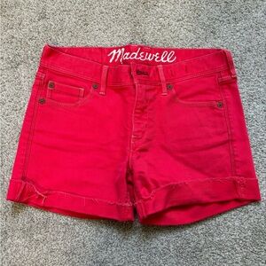 Madewell shorts for women size 26 red​